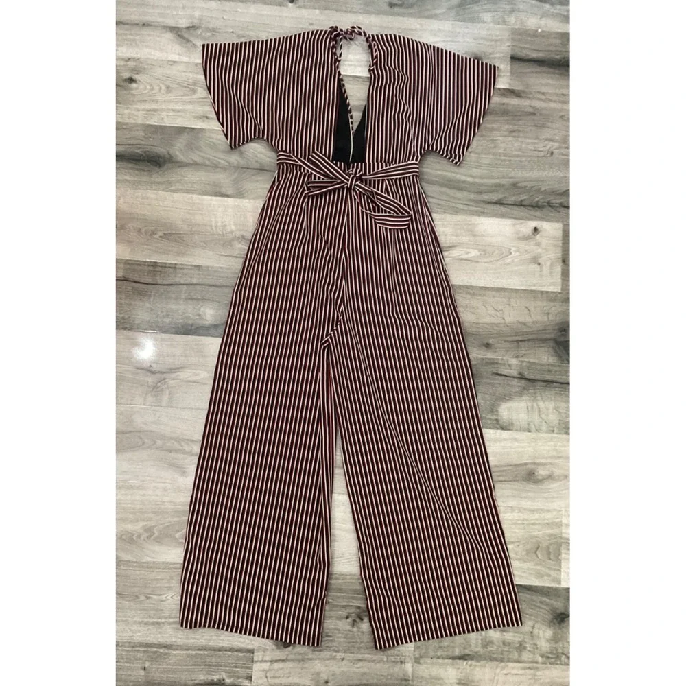Women Stripe Pants Jumpsuit Multi Color Size S - Picture 3 of 7